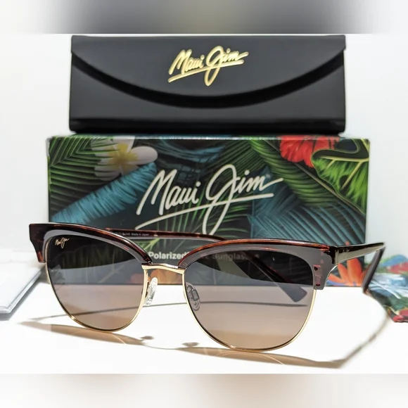 New Maui Jim Lokelani Tortoise Gold Polarized HCL Bronze  display picture 1